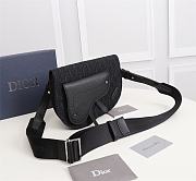 DIOR | Saddle Pouch Black Dior Oblique Jacquard 24×17.5×5 cm - 3