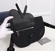 DIOR | Saddle Pouch Black Dior Oblique Jacquard 24×17.5×5 cm - 2