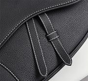 DIOR Saddle Bag Black Grained Calfskin with Shoulder Strap 20 x 28.6 x 5 cm - 6