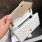 YSL | Envelope Medium White Grain Leather 24x17.5x6 cm - 5