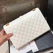 YSL | Envelope Medium White Grain Leather 24x17.5x6 cm - 6