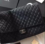 CHANEL | Large Classic Flap Travel Bag Black Caviar Silver Hardware 46cm - 5