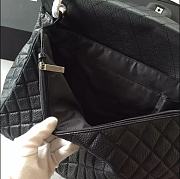 CHANEL | Large Classic Flap Travel Bag Black Caviar Silver Hardware 46cm - 3