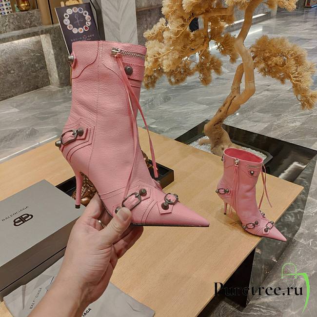 BALENCIAGA | Cagole 90mm Bootie In Pink - 1