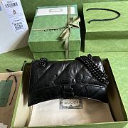 Balenciaga Crush Small Chain Bag Quilted In Black 25x15x8 cm - 1