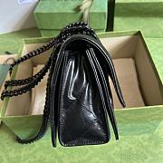 Balenciaga Crush Small Chain Bag Quilted In Black 25x15x8 cm - 6