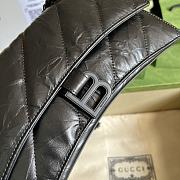 Balenciaga Crush Small Chain Bag Quilted In Black 25x15x8 cm - 5