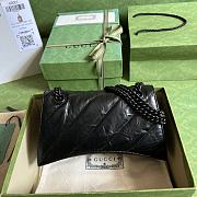 Balenciaga Crush Small Chain Bag Quilted In Black 25x15x8 cm - 4