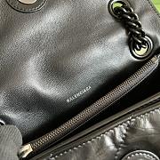 Balenciaga Crush Small Chain Bag Quilted In Black 25x15x8 cm - 2
