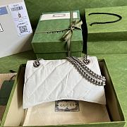 Balenciaga Crush Small Chain Bag Quilted In White 25x15x8 cm - 4