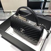 Chanel Trendy CC Black Flap Bag Silver Hardware size 25 x 18 x 7 cm - 6