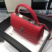 Chanel Trendy CC Red Flap Bag size 25 x 18 x 7 cm - 4