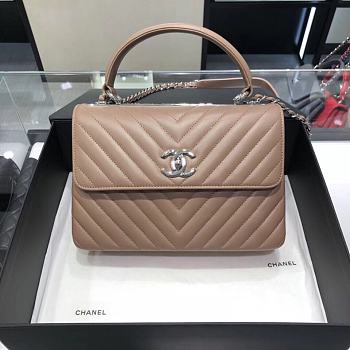 Chanel Trendy CC Light Brown Flap Bag size 25 x 18 x 7 cm