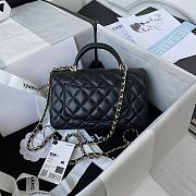Chanel Mini Classic Top Handle Flap Black Bag 20 x 12 x 6 cm - 4