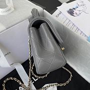 Chanel Mini Classic Top Handle Flap Gray Bag 20 x 12 x 6 cm - 6