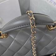 Chanel Mini Classic Top Handle Flap Gray Bag 20 x 12 x 6 cm - 5