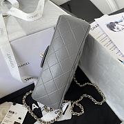 Chanel Mini Classic Top Handle Flap Gray Bag 20 x 12 x 6 cm - 4