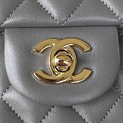 Chanel Mini Classic Top Handle Flap Gray Bag 20 x 12 x 6 cm - 2