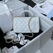 Chanel Mini Classic Top Handle Flap White Bag 20 x 12 x 6 cm - 2