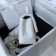 Chanel Mini Classic Top Handle Flap White Bag 20 x 12 x 6 cm - 3