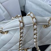 Chanel Mini Classic Top Handle Flap White Bag 20 x 12 x 6 cm - 6
