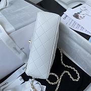 Chanel Mini Classic Top Handle Flap White Bag 20 x 12 x 6 cm - 5