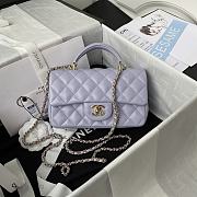Chanel Mini Classic Top Handle Flap Light Purple Bag 20 x 12 x 6 cm - 1