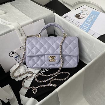 Chanel Mini Classic Top Handle Flap Light Purple Bag 20 x 12 x 6 cm