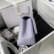 Chanel Mini Classic Top Handle Flap Light Purple Bag 20 x 12 x 6 cm - 6