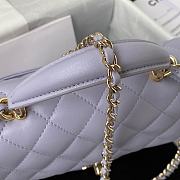 Chanel Mini Classic Top Handle Flap Light Purple Bag 20 x 12 x 6 cm - 5