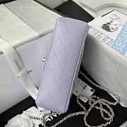 Chanel Mini Classic Top Handle Flap Light Purple Bag 20 x 12 x 6 cm - 3