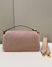 FENDI | Baguette Pink Sheepskin Bag size 27×6×15 cm - 3