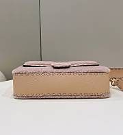 FENDI | Baguette Pink Sheepskin Bag size 27×6×15 cm - 6