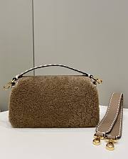 FENDI | Baguette Brown Sheepskin Bag size 27×6×15 cm - 4