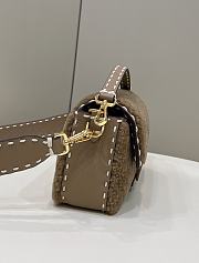 FENDI | Baguette Brown Sheepskin Bag size 27×6×15 cm - 3