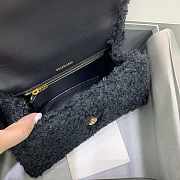 Balenciaga Furry Hourglass Small Handbag Black size 23x10x14 cm - 6
