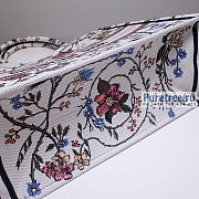 DIOR | Large Book Tote Multicolor Rosa Mutabilis Embroidery 41.5x35x18 cm - 4