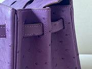 Hermes Birkin Purple Ostrich Size 25 x 20 x 13 cm - 6