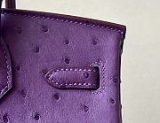 Hermes Birkin Purple Ostrich Size 25 x 20 x 13 cm - 2