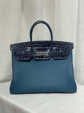 Hermes Birkin Touch Blue Togo Leather 35cm