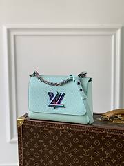 Louis Vuitton | Twist MM Blue Grained Calfskin M20694 23 x 17 x 9.5 cm - 1