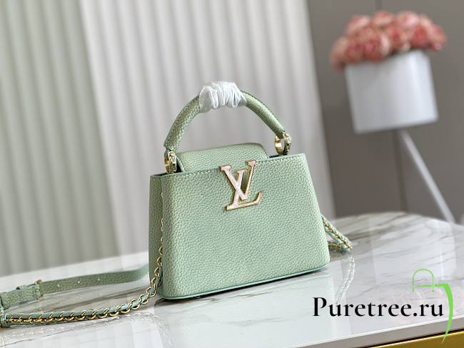 Louis Vuitton | Capucines Mini Vert d'eau Green 21 x 14 x 9 cm  - 1