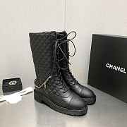 Chanel Lace-Ups Lambskin & Grained Calfskin Black 40mm - 1