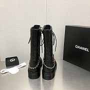 Chanel Lace-Ups Lambskin & Grained Calfskin Black 40mm - 3