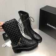 Chanel Lace-Ups Lambskin & Grained Calfskin Black 40mm - 5