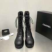 Chanel Lace-Ups Lambskin & Grained Calfskin Black 40mm - 4