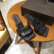 Bottega Veneta Lido Mule Sandals Black - 1