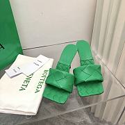 Bottega Veneta Lido Mule Sandals Green - 6