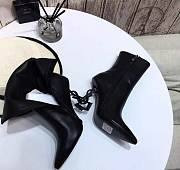 YSL Opyum Leather Ankle Boots All Black - 5
