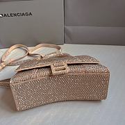 BALENCIAGA | Hourglass XS Handbag With Rhinestones In Gold 19x8x13 cm - 5
